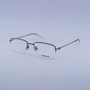 Montblanc MB0084OK 004 Eyeglasses Dark Ruthenium 55mm Rectangle Frame